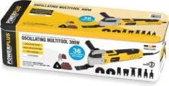 Powerplus POWX1347MC Oscillerende Multitool - Multifunctioneel Gereedschap - 300W - Oscillerend - Variabele Snelheid - Snelwisselsysteem - Stofafzuiging - Incl. Aluminium Opbergkoffer En 36 Accessoires - Schuren, Zagen, Snijden En Polieren -Makita Winkel 1200x614 8