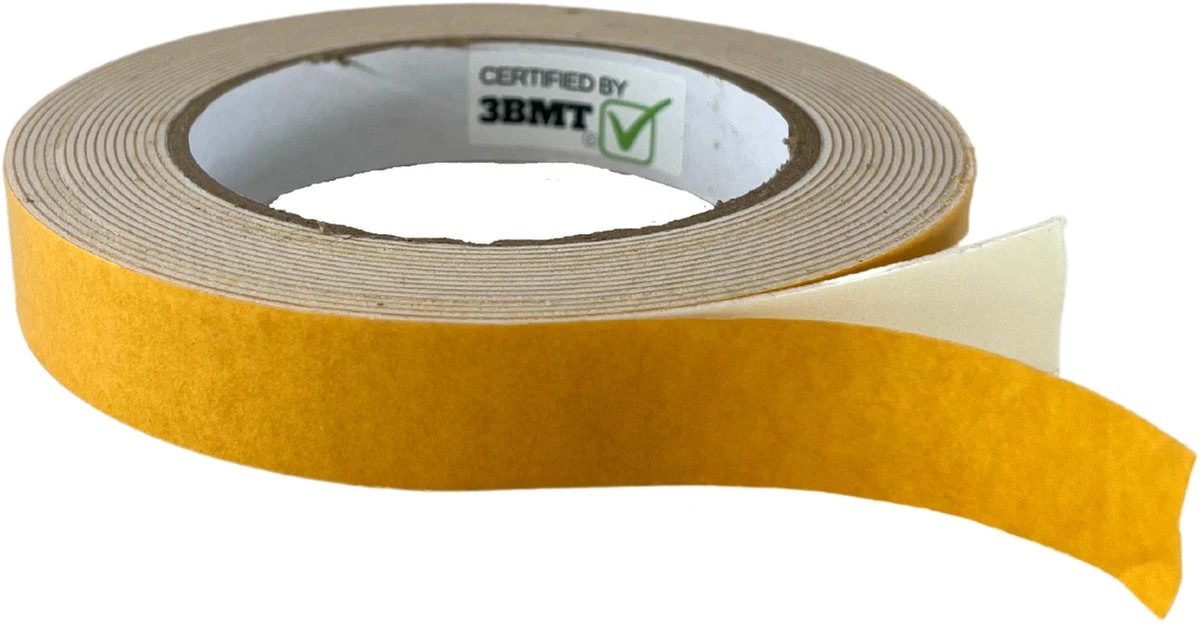 3BMT Montagetape Dubbelzijdig Extra Sterk - 19mm X 5m - Muur Montage Plakstrip Voor Buiten 4 3BMT Montagetape Dubbelzijdig Extra Sterk - 19mm X 5m - Muur Montage Plakstrip Voor Buiten - Afbeelding 2