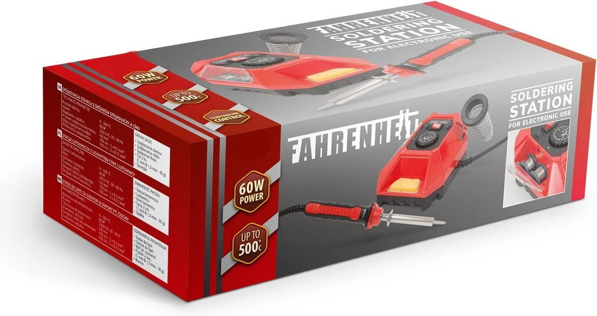 Complete Soldeerset - Soldeerbout Met Soldeerstation Inclusief Tin & Spons - Instelbare Temperatuur - MAX. 500 ºC - 60W 10 Complete Soldeerset - Soldeerbout Met Soldeerstation Inclusief Tin & Spons - Instelbare Temperatuur - MAX. 500 ºC - 60W - Afbeelding 8