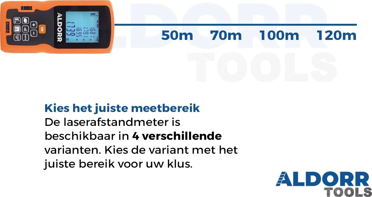 ALDORR Tools - Professionele Laserafstandmeter - 100 Meter Bereik - Uitgebreide Meetopties 6 ALDORR Tools - Professionele Laserafstandmeter - 100 Meter Bereik - Uitgebreide Meetopties - Afbeelding 4