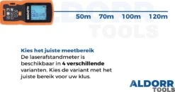 ALDORR Tools - Professionele Laserafstandmeter - 70 Meter Bereik - Uitgebreide Meetopties -Makita Winkel 1200x637 3