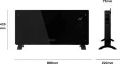 Sinji Paneel Verwarming - Convectorkachel - Elektrische Paneelradiator - 2000 Watt - App & Spraak Besturing - Automatische Temperatuur Regeling - Zwart -Makita Winkel 1200x647 3