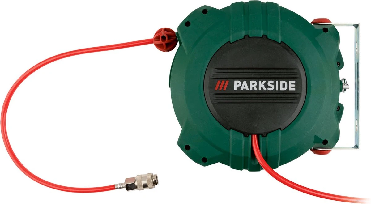 PARKSIDE Perslucht Slanghaspel - 10 M / Aansluitslang Compressor: 3 M - Met Automatisch Oprolsysteem - Werkdruk: Max. 10 Bar 3 PARKSIDE Perslucht Slanghaspel - 10 M / Aansluitslang Compressor: 3 M - Met Automatisch Oprolsysteem - Werkdruk: Max. 10 Bar