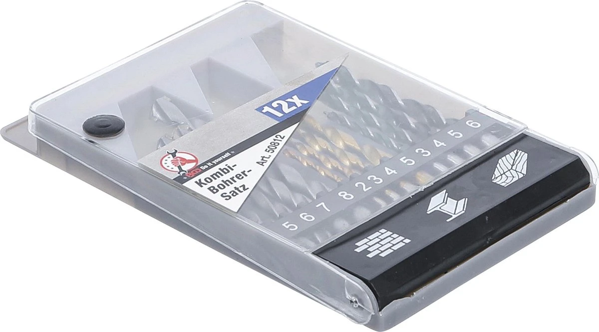 Boren Set - Houtboren - Steenboren - Metaalboren Set HSS Titanium - 2mm - 8mm - BGS50812 7 Boren Set - Houtboren - Steenboren - Metaalboren Set HSS Titanium - 2mm - 8mm - BGS50812 - Afbeelding 5