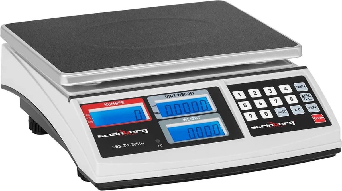 Steinberg Systems Telweegschaal - 30 Kg / 1 G - Wit 13 Steinberg Systems Telweegschaal - 30 Kg / 1 G - Wit - Afbeelding 11