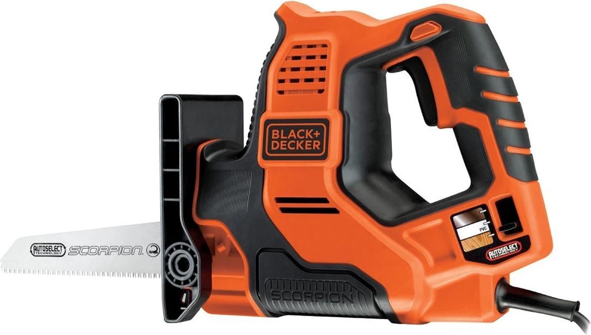 Black & Decker BLACK+DECKER RS890K-QS Scorpion Reciprozaag - 3IN1 - 500W - 23mm - Incl. Koffer En 3 Zaagbladen 5 Black & Decker BLACK+DECKER RS890K-QS Scorpion Reciprozaag - 3IN1 - 500W - 23mm - Incl. Koffer En 3 Zaagbladen - Afbeelding 3