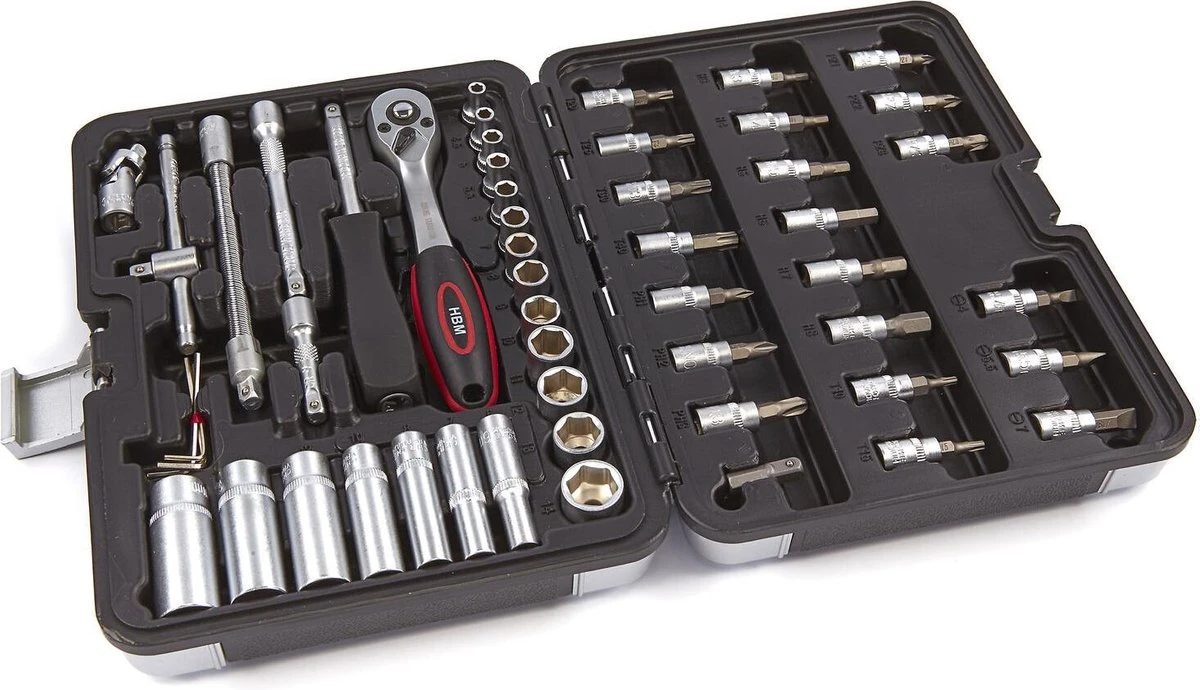 53 Delige 1/4" Doppenset Inclusief Lange Doppen 4 53 Delige 1/4" Doppenset Inclusief Lange Doppen - Afbeelding 2