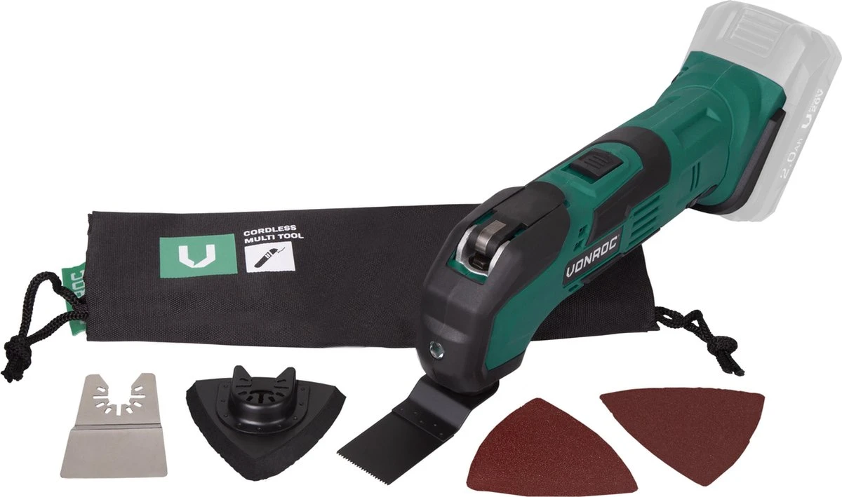 VONROC Accu Multitool – VPower 20V (zonder Accu & Lader) – Incl. Accessoires & Opbergtas 3 VONROC Accu Multitool – VPower 20V (zonder Accu & Lader) – Incl. Accessoires & Opbergtas