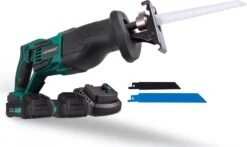 VONROC Accu Reciprozaag – VPower 20V – Incl. 2x 2.0Ah Accu, Sneloplader, Zaagbladen & Opbergtas