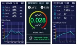 WesGoodz DM72B Co2 Meter - Luchtkwaliteit Meter - Draagbare Co2 Meter - Co2 Meter Voor School - Luchtvochtigheidsmeter - Tempratuur - Fijnstof Meter - NDIR Sensor - Formaldehyde Meter -Makita Winkel 1200x715 3