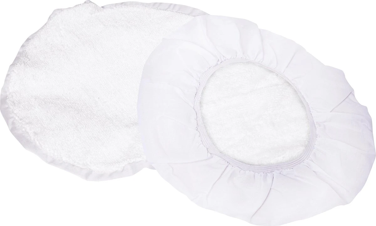 VONROC Polijsthoezen/Poetsschijven/polijstvachten Voor Polijstmachine – 240mm –2x Badstof –2x Synthetisch 4 VONROC Polijsthoezen/Poetsschijven/polijstvachten Voor Polijstmachine – 240mm –2x Badstof –2x Synthetisch - Afbeelding 2