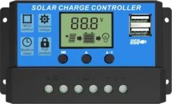 80A DC 50V / 650W - 12V / 1300W - 24V / PWM Power Solar Energy Laadregelaar Met LCD En 5V USB Zonnepanelen Solar Charger Powerbank Zonnepaneel Opladen Accu Batterij Stroomvoorziening Blauw