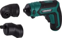 VONROC Accu Schroefmachine – 4V – Incl. Bithouder, Excentrisch En Haaks Opzetstuk, Bitset & Lader -Makita Winkel 1200x738 1