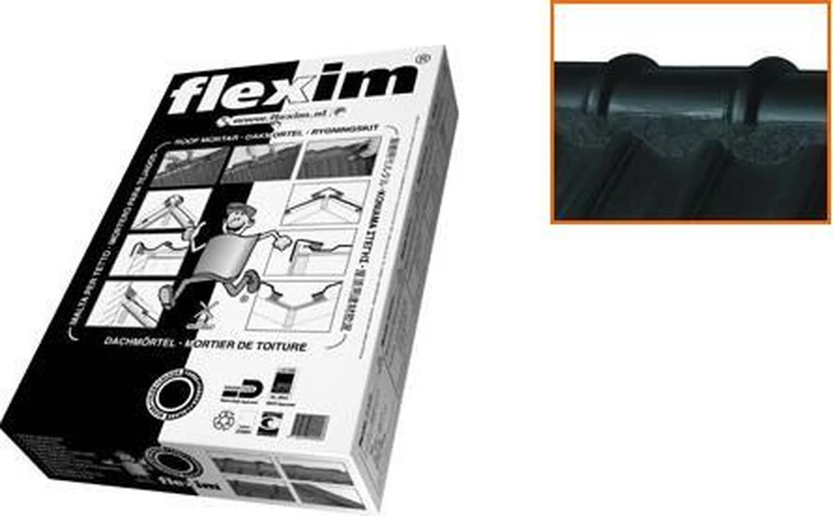 Flexim Dakmortel - 20 L - Zwart 5 Flexim Dakmortel - 20 L - Zwart - Afbeelding 3