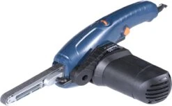 FERM EFM1001 Precisie Bandschuurmachine - 400W - 1070-1650m/min Bandsnelheid - Incl. 3 Schuurarmen, 12 Schuurvellen En Een Robuuste Opbergkoffer -Makita Winkel 1200x744