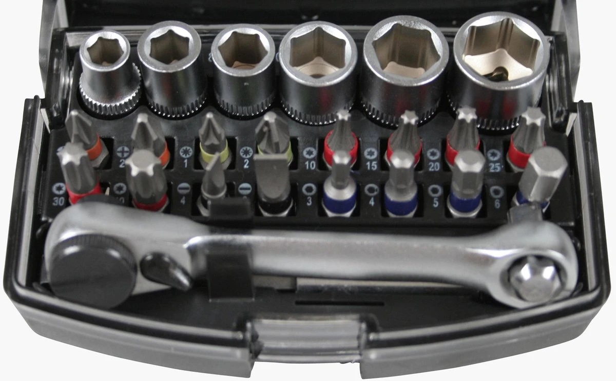 Benson Bit - Doppenset + Ratel 24 Delig Kleur Profi 7 Benson Bit - Doppenset + Ratel 24 Delig Kleur Profi - Afbeelding 5