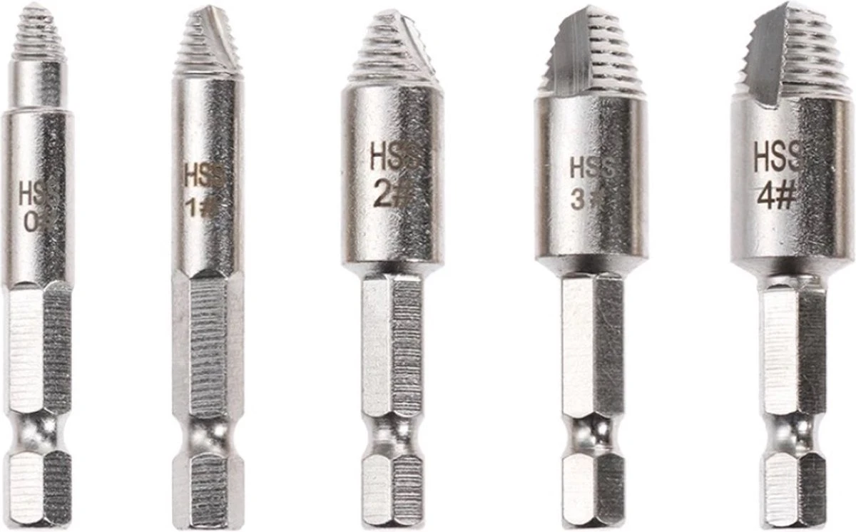 PD® - Schroef Verwijder Set - Schroefverwijderaar - Uitboorset - Schroefverwijderset - 6-delig 5 PD® - Schroef Verwijder Set - Schroefverwijderaar - Uitboorset - Schroefverwijderset - 6-delig - Afbeelding 3