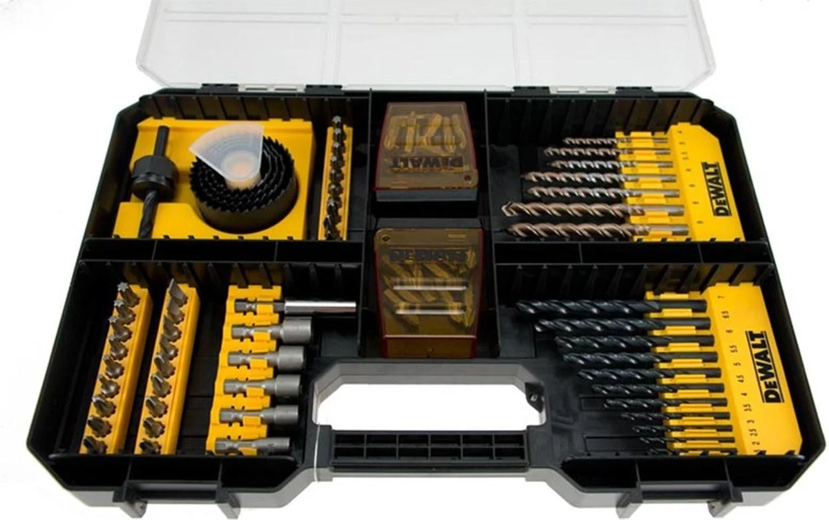 DeWalt DT71569 Accessoires Set 100delig - Gereedschapskoffer - Kunststof 5 DeWalt DT71569 Accessoires Set 100delig - Gereedschapskoffer - Kunststof - Afbeelding 3