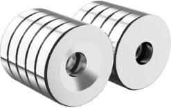 Brute Force – Schijfmagneten - Ringmagneten Met Gat - 15 X 4 Mm - Magneet Met Schroefgat – 5 Stuks