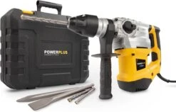 Powerplus POWX1195 Boorhamer - 1500W - 6J - SDS-Plus - Trilling Reductie - Incl. Opbergkoffer En 6 Accessoires