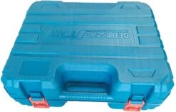 Deutsche Stahl Haakse Slijper - Slijptol - Gereedschap - Slijpmachine - Draadloos - 24V Accu - 2 Batterijen - 7000RPM - 1 Uur Snellader - 2 Zaagblad Van 125mm - Softgrip - Met Tas - Blauw -Makita Winkel 1200x768