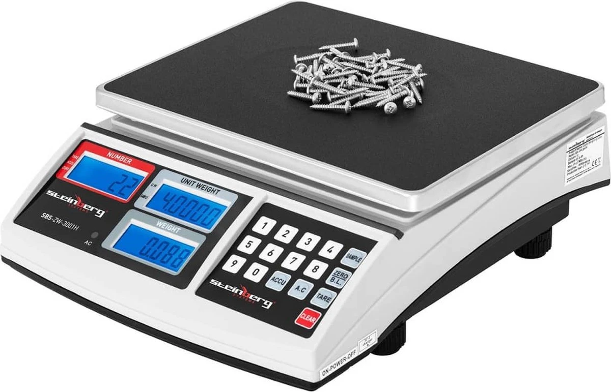 Steinberg Systems Telweegschaal - 30 Kg / 1 G - Wit 15 Steinberg Systems Telweegschaal - 30 Kg / 1 G - Wit - Afbeelding 13