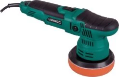 VONROC Excentrische Polijstmachine – 650W – Ø125mm – Soft Start – Vast Vermogen & 1 Polijstschijf