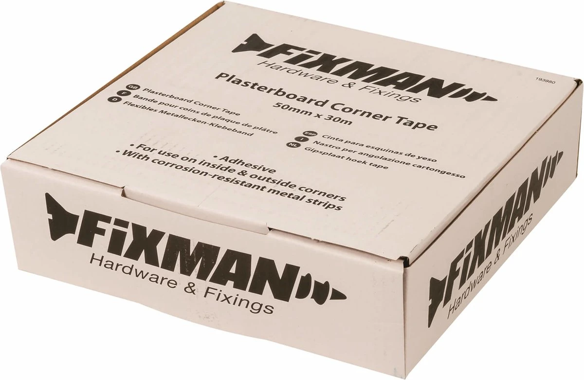 Fixman 193980 Hoektape Voor Gipsplaten - 50mm X 30m 6 Fixman 193980 Hoektape Voor Gipsplaten - 50mm X 30m - Afbeelding 4