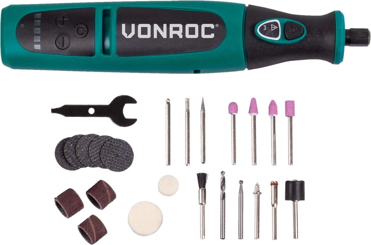 VONROC Accu Multitool – Roterend – 8V – Incl. 24 Accessoires, Oplader & Opbergtas 3 VONROC Accu Multitool – Roterend – 8V – Incl. 24 Accessoires, Oplader & Opbergtas
