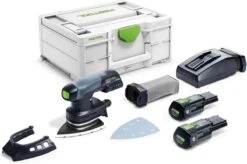 Festool DTSC 400 3,1 I-Plus 18V Li-Ion Accu Deltaschuurmachine Set (2x 3,1Ah) In Systainer - 100x150mm - Koolborstelloos