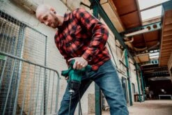 VONROC Verf / Cementmenger – 1200W – Soft Start – 3m Rubberen Kabel – Incl. Roerstaaf 120x600MM -Makita Winkel 1200x800 68