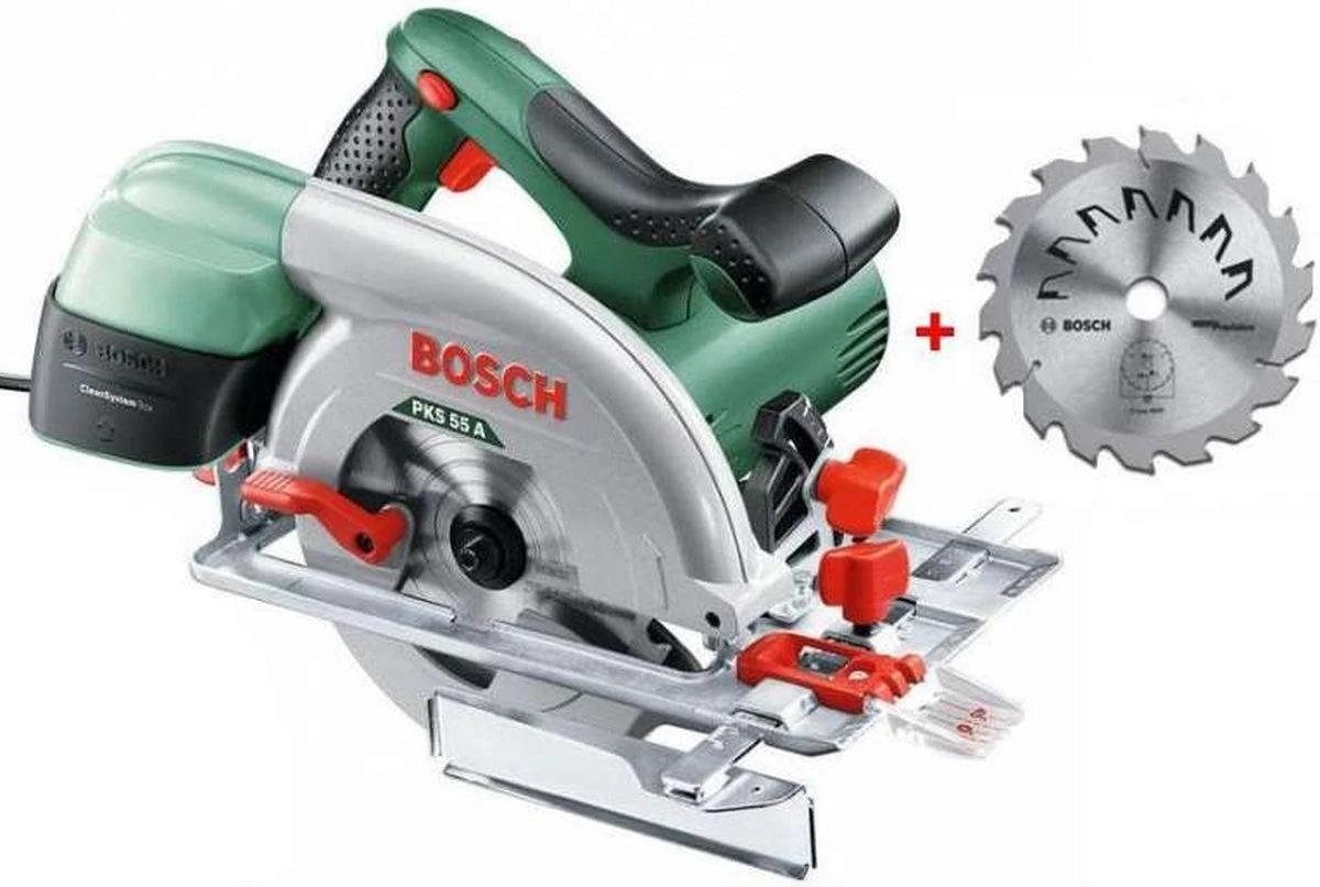 Bosch PKS 55 A Cirkelzaag – 1200 Watt - 55 Mm Zaagdiepte - Met 1 Cirkelzaagblad 3 Bosch PKS 55 A Cirkelzaag – 1200 Watt - 55 Mm Zaagdiepte - Met 1 Cirkelzaagblad