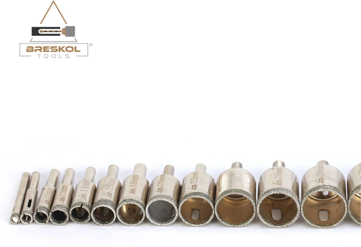 Breskol Diamantboren Set Tegels - Diamantboren -diamant Boren- Tegelboren - Tegelboor - Glasboor - Diamantboor 6 Mm - Diamantboor 8 Mm - Diamantboor Nat - 15 Delige Set - Diamantboor - Diamantborenset - Gatzaag 5 Breskol Diamantboren Set Tegels - Diamantboren -diamant Boren- Tegelboren - Tegelboor - Glasboor - Diamantboor 6 Mm - Diamantboor 8 Mm - Diamantboor Nat - 15 Delige Set - Diamantboor - Diamantborenset - Gatzaag - Afbeelding 3