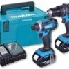 Makita DLX2131TJ 18V Li-Ion Combiset - Accuboormachine Met Klopfunctie (DHP482) & Slagschroevendraaier (DTD152) (2x 5.0Ah Accu) In Mbox