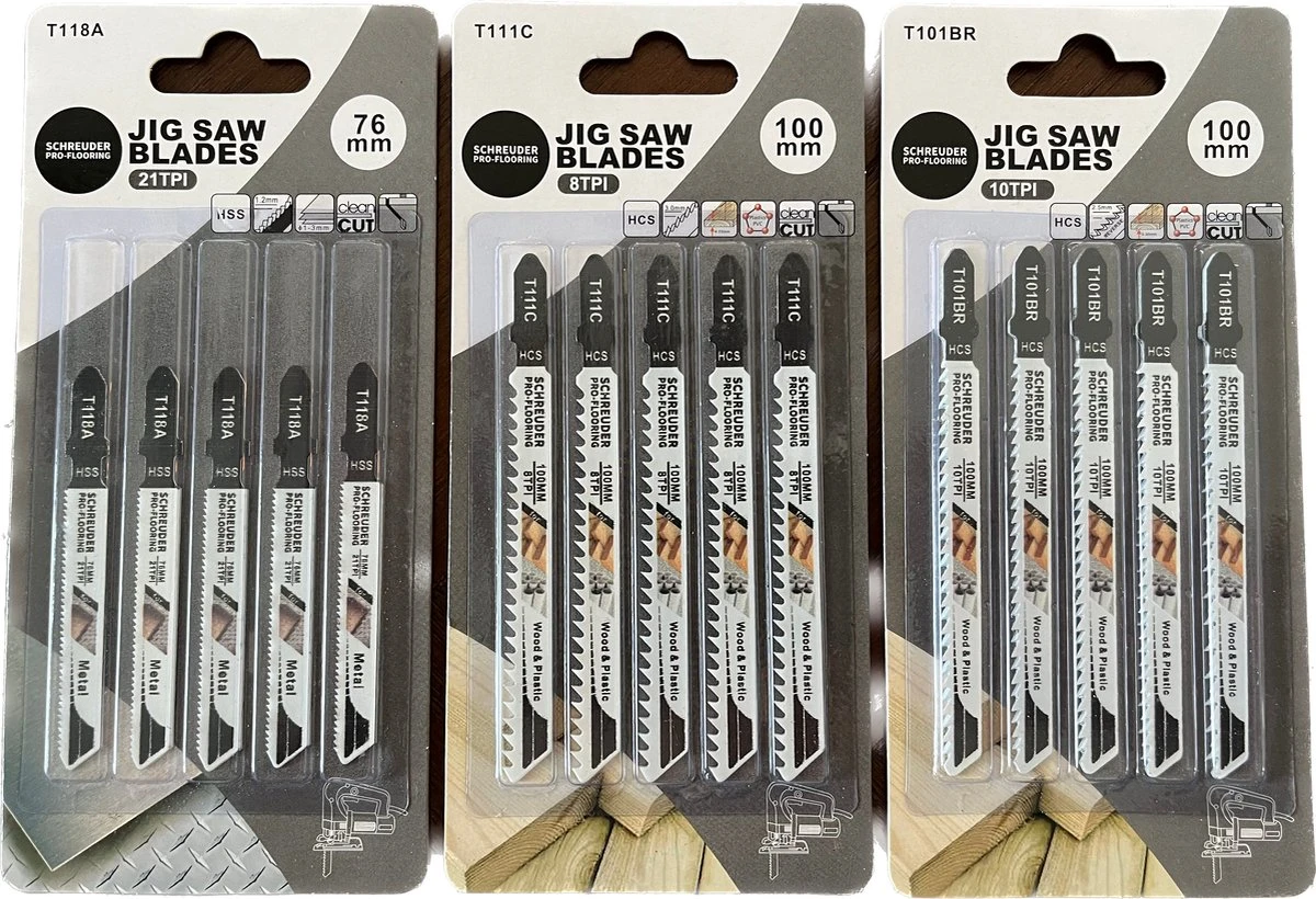 Decoupeerzaagbladen - Decoupeerzaagblaadjes - 15 Delig - Set Decoupeerzaagblad - Zaagblad 3 Decoupeerzaagbladen - Decoupeerzaagblaadjes - 15 Delig - Set Decoupeerzaagblad - Zaagblad