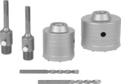 VONROC Gatenzaag Set SDS-Plus – 2-delig – 68-82mm - Universeel – Incl. Gatenboor, Centreerboor En SDS-plus Adapter -Makita Winkel 1200x835 1