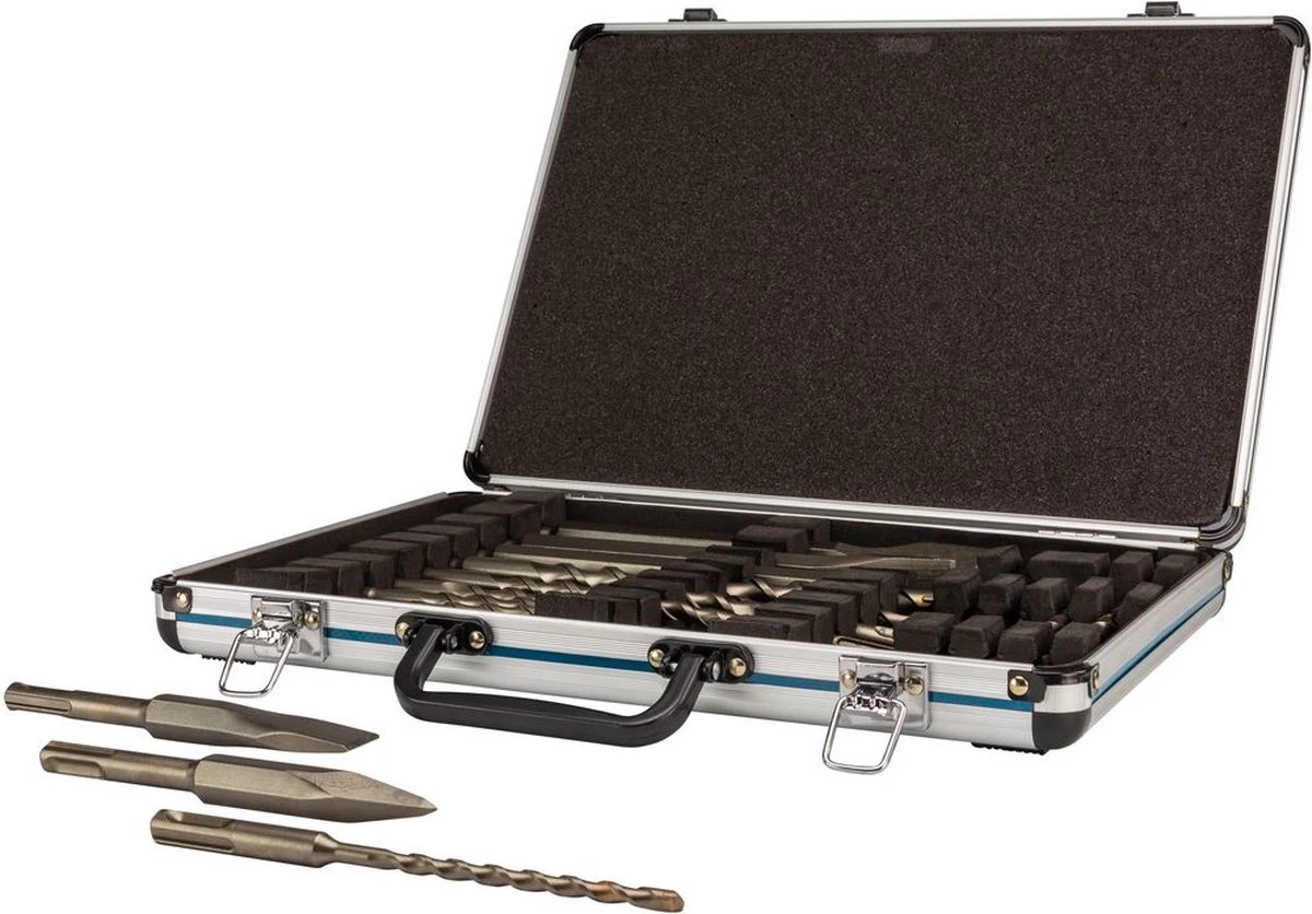 Makita D-42444 17 Delige SDS-plus Boren En Beitel Set In Koffer 3 Makita D-42444 17 Delige SDS-plus Boren En Beitel Set In Koffer
