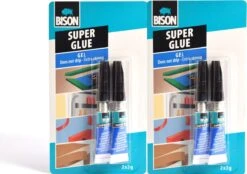 4 Stuks Bison Super Glue - Secondelijm 4 X 2g - Extra Sterk