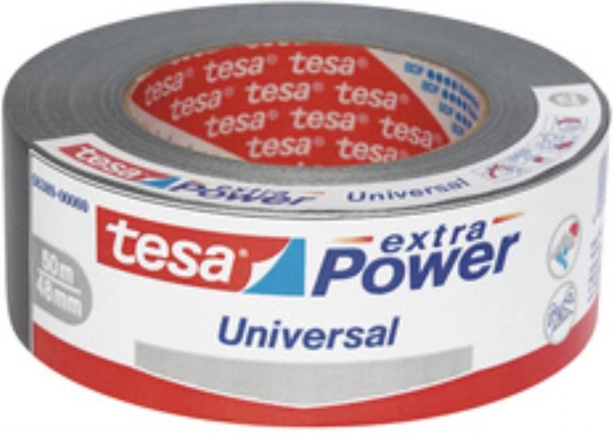 Tesa Extra Power Universal - Duct Tape - 10 M X 50 Mm - Zwart 4 Tesa Extra Power Universal - Duct Tape - 10 M X 50 Mm - Zwart - Afbeelding 2