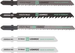 VONROC Decoupeerzaagbladen – T-schacht – 5 Stuks – Hout & Metaal – Made In Germany
