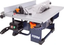 FERM Zaagtafel 800W – Incl. Ø200mm 24T Zaagblad, Verstekgeleider, Parallelgeleider, Duwstok En Stofzuigaansluiting