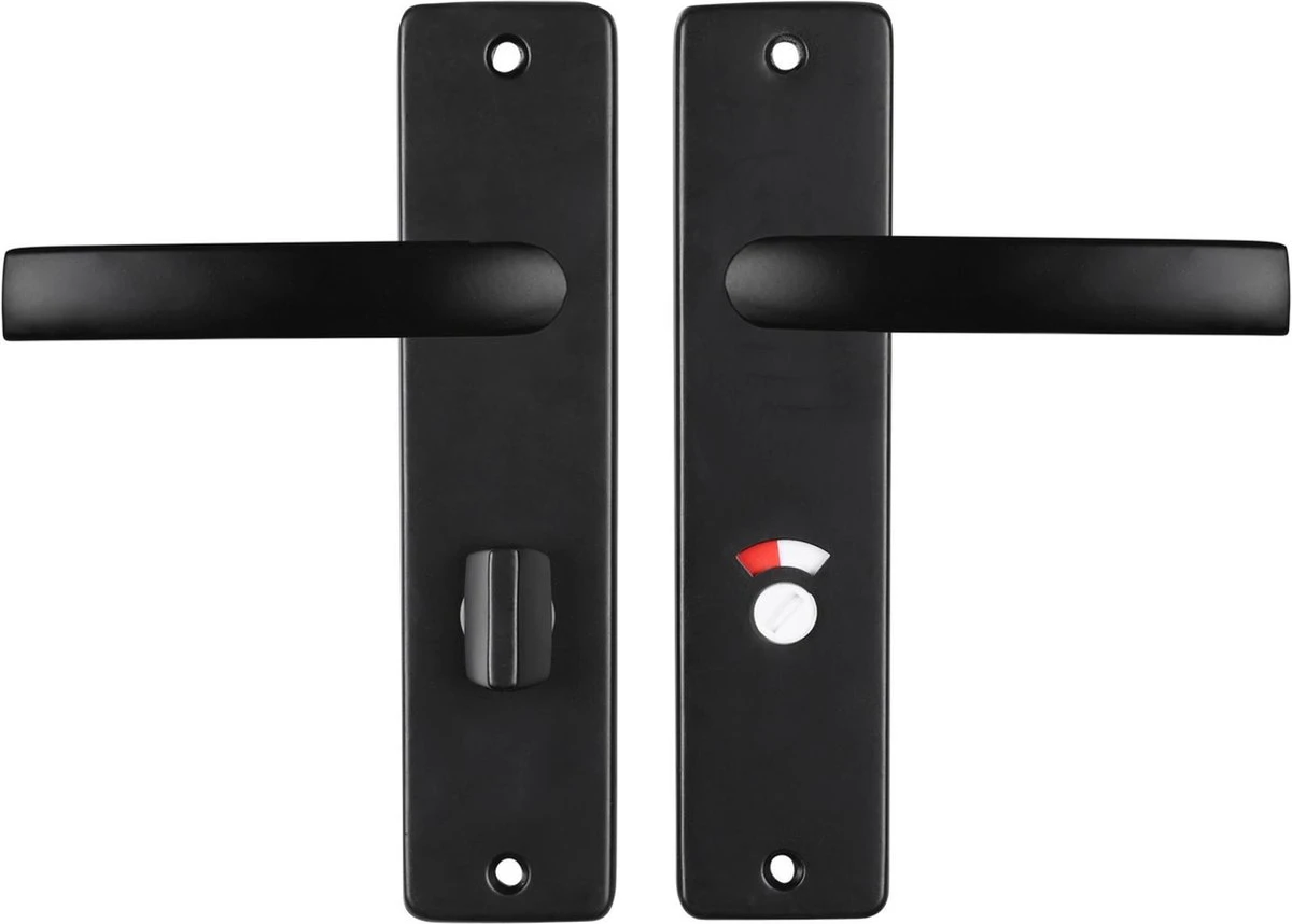 Starx Deurklink Zwart – Deurbeslag – Deurschild Met Toiletsluiting (WC63–8) – Deurklink Blok 3 Starx Deurklink Zwart – Deurbeslag – Deurschild Met Toiletsluiting (WC63–8) – Deurklink Blok