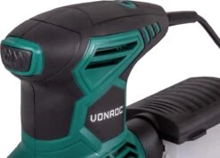 VONROC Excentrische Schuurmachine – 300W - Ø125mm – Met Stofopvangbox & 12 Stuks Schuurpapier -Makita Winkel 1200x860 1