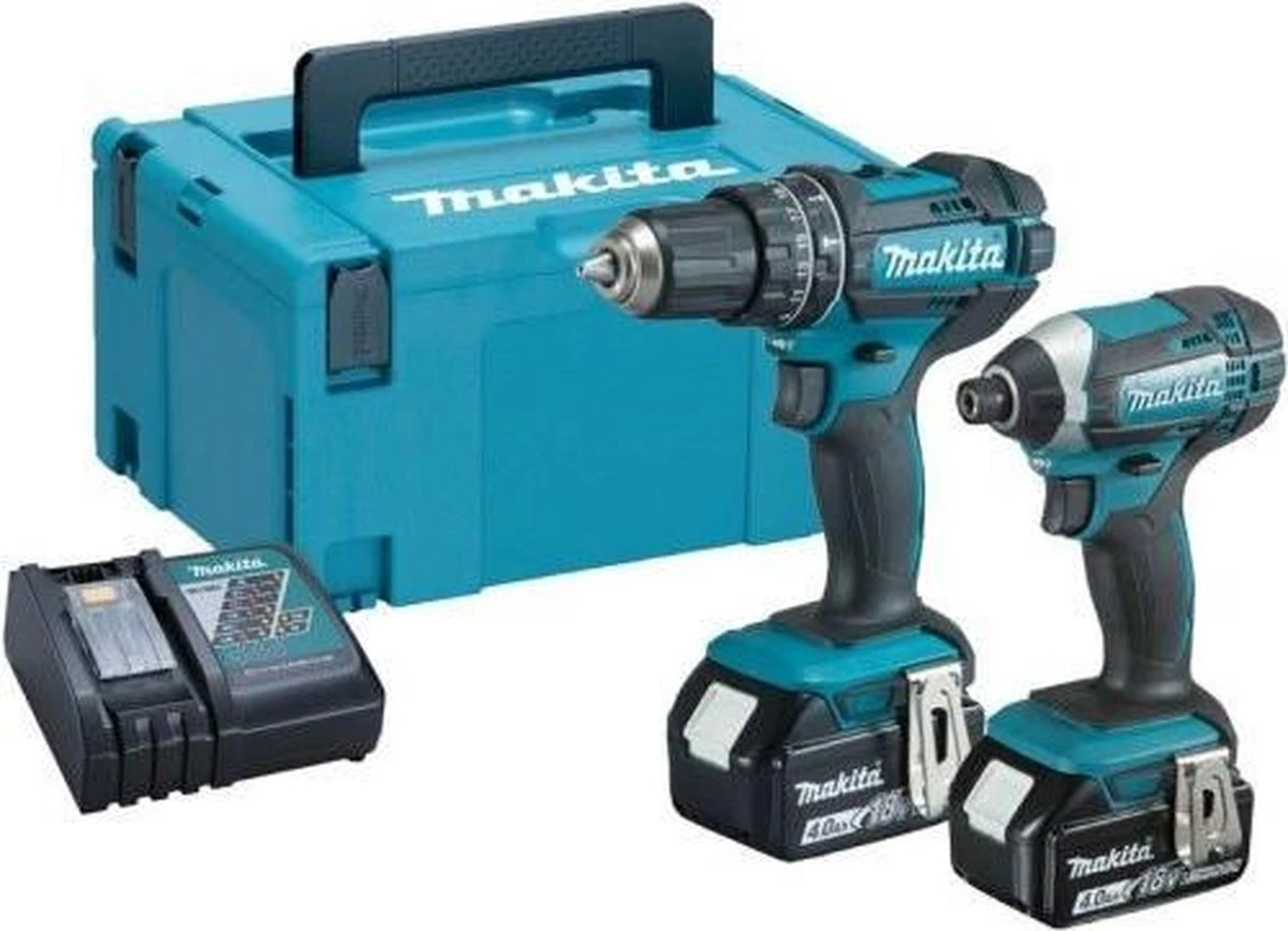 Makita DLX2131MJ 18V Li-Ion Accu Klopboor-/schroefmachine (DHP482) & Slagschroevendraaier (DTD152) Combiset (2x 4.0Ah Accu) In Mbox 3 Makita DLX2131MJ 18V Li-Ion Accu Klopboor-/schroefmachine (DHP482) & Slagschroevendraaier (DTD152) Combiset (2x 4.0Ah Accu) In Mbox