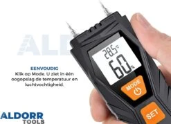 ALDORR Tools - Vochtmeter - Vochtigheidsmeter Voor Hout/wanden/bouwmateriaal - Incl 2x AAA Batterijen - LCD Display -Makita Winkel 1200x869 10