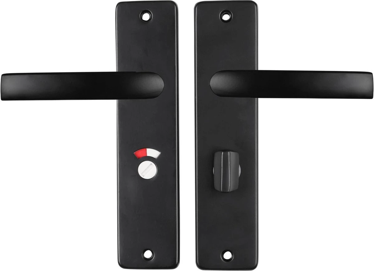 Starx Deurklink Zwart – Deurbeslag – Deurschild Met Toiletsluiting (WC57–5) – Deurklink Blok 3 Starx Deurklink Zwart – Deurbeslag – Deurschild Met Toiletsluiting (WC57–5) – Deurklink Blok