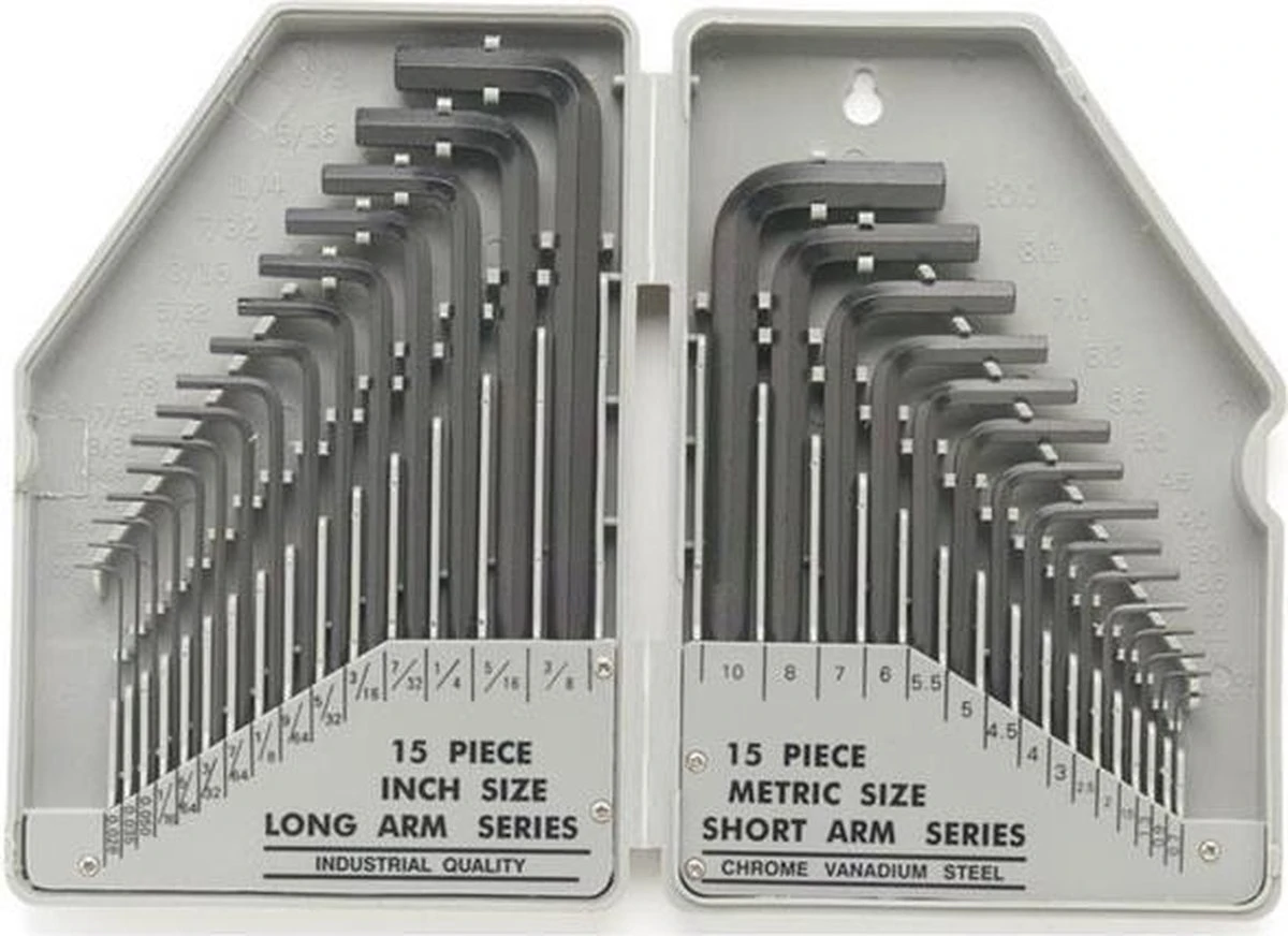 SAE/M Inbussleutelset – Inbus - 30-delig - 0.028 Tot 3/8 Inch 3 SAE/M Inbussleutelset – Inbus - 30-delig - 0.028 Tot 3/8 Inch