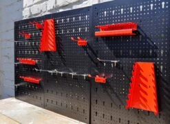 MondiDeal - MondiTools - Gereedschapswand - Gereedschapshouder - Toolhouder - 3-delig Gereedschap Paneel - Inclusief Ophang Accessoires - Wandrek -Makita Winkel 1200x878 11