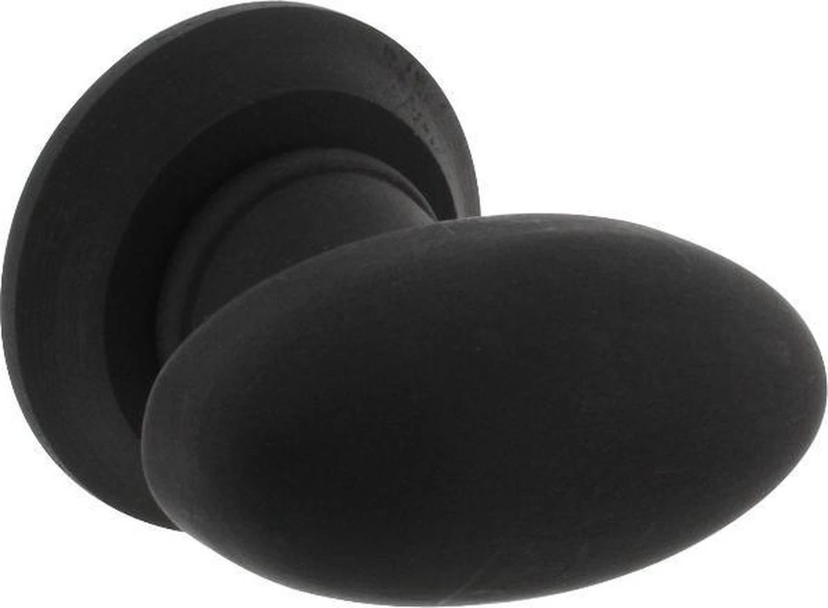 Intersteel Knopkruk Ovaal Met Rozet Zwart 3 Intersteel Knopkruk Ovaal Met Rozet Zwart