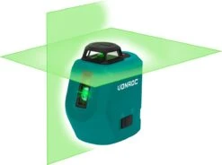 VONROC Kruislijnlaser - 360° - Groen - 4V Accu - 2600mah - Zelfnivellerend - ±40 Meter Bereik - Goede Zichtbaarheid Bij Fel Licht - Incl. Bevestigingsbeugel, USB-C Kabel & Opbergtas -Makita Winkel 1200x892 5